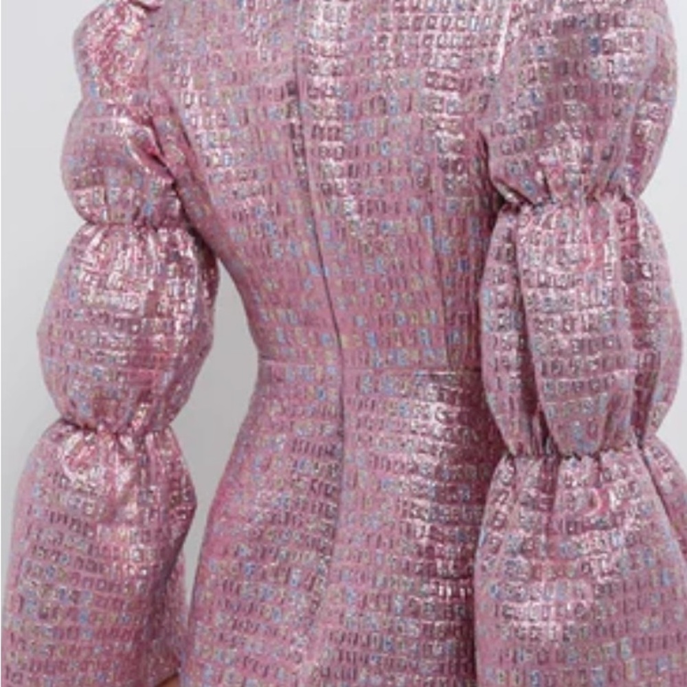 Tuckernuck Pink Metallic Midi Dress